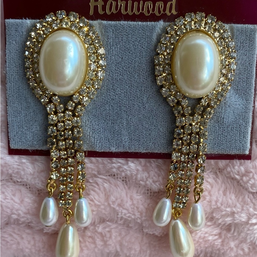 Harwood Pearl and Gold Earrings